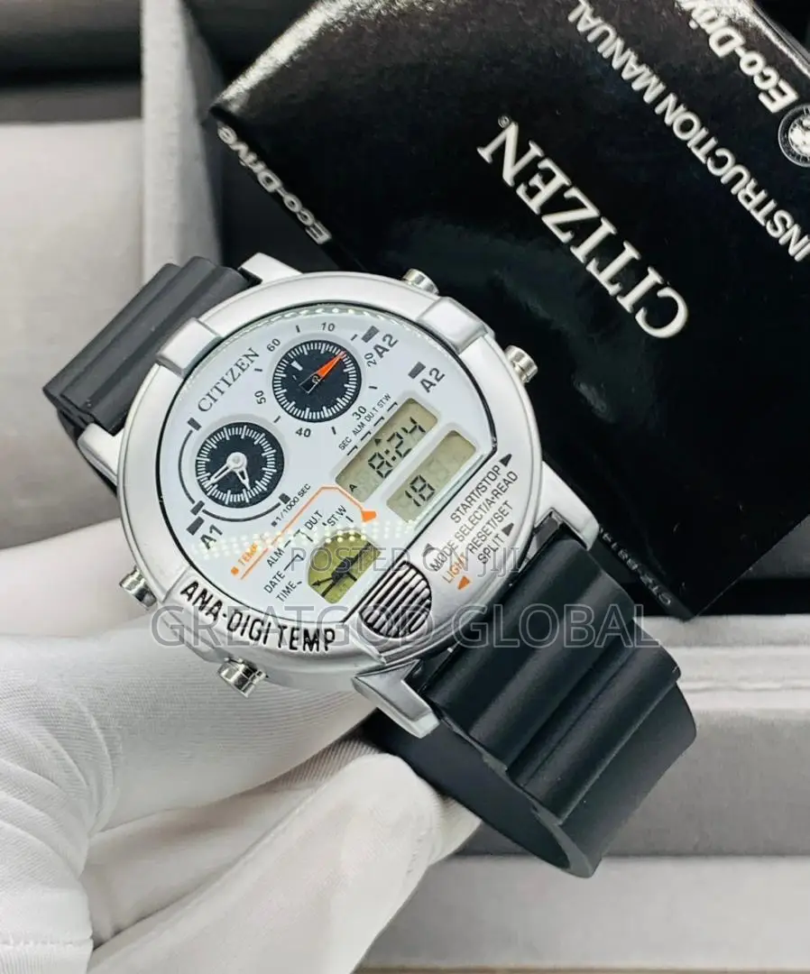 Citizen Multi-Time Wristwatch **( Analogs (2) Digital Time