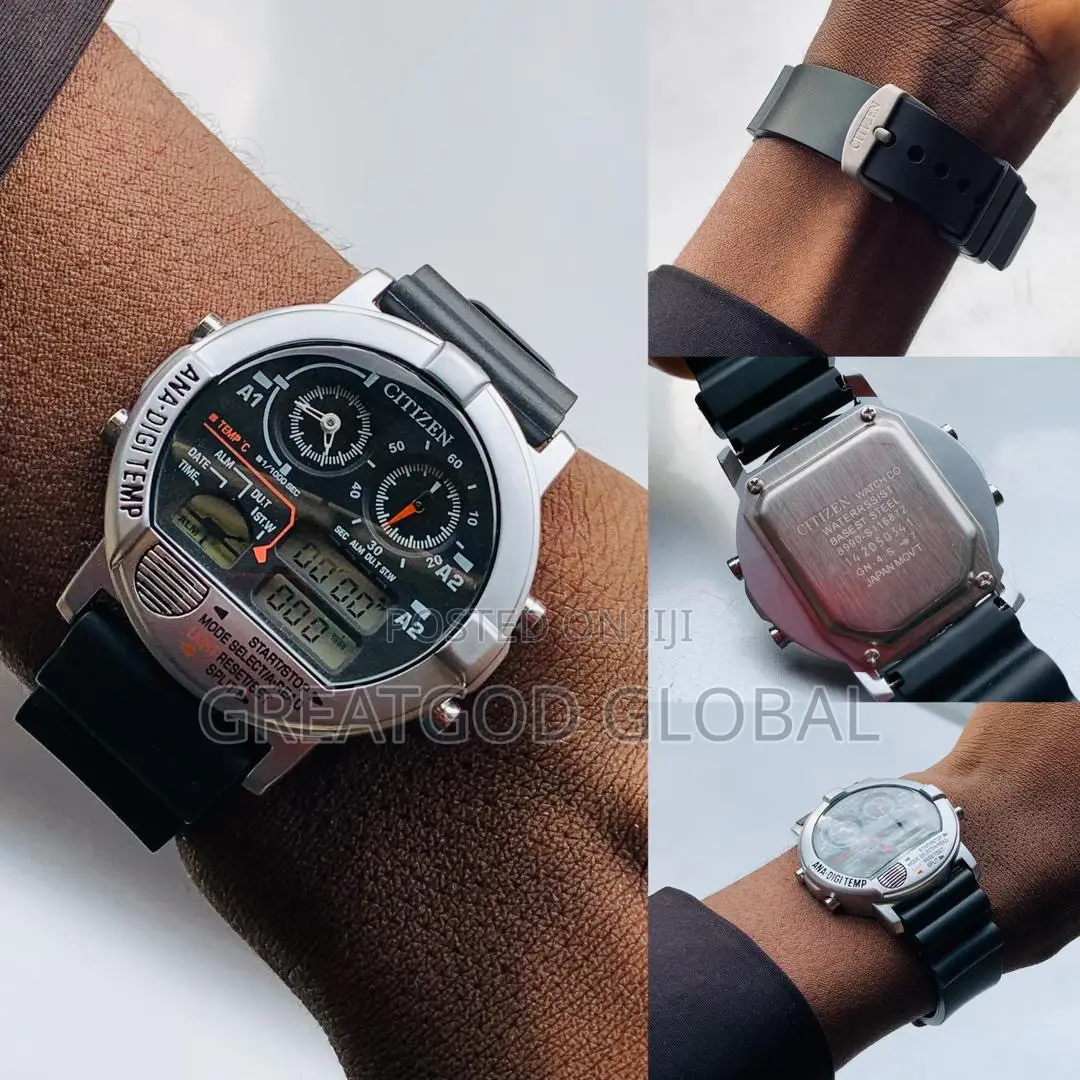Citizen Multi-Time Wristwatch **( Analogs (2) Digital Time