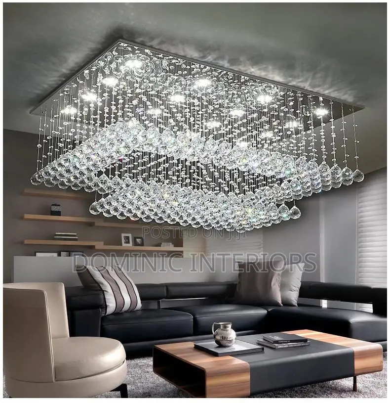 Crystal Raindrop Rectangle Lamp Fixtures