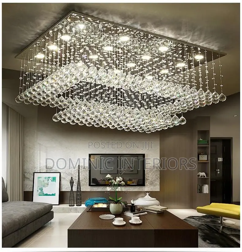 Crystal Raindrop Rectangle Lamp Fixtures