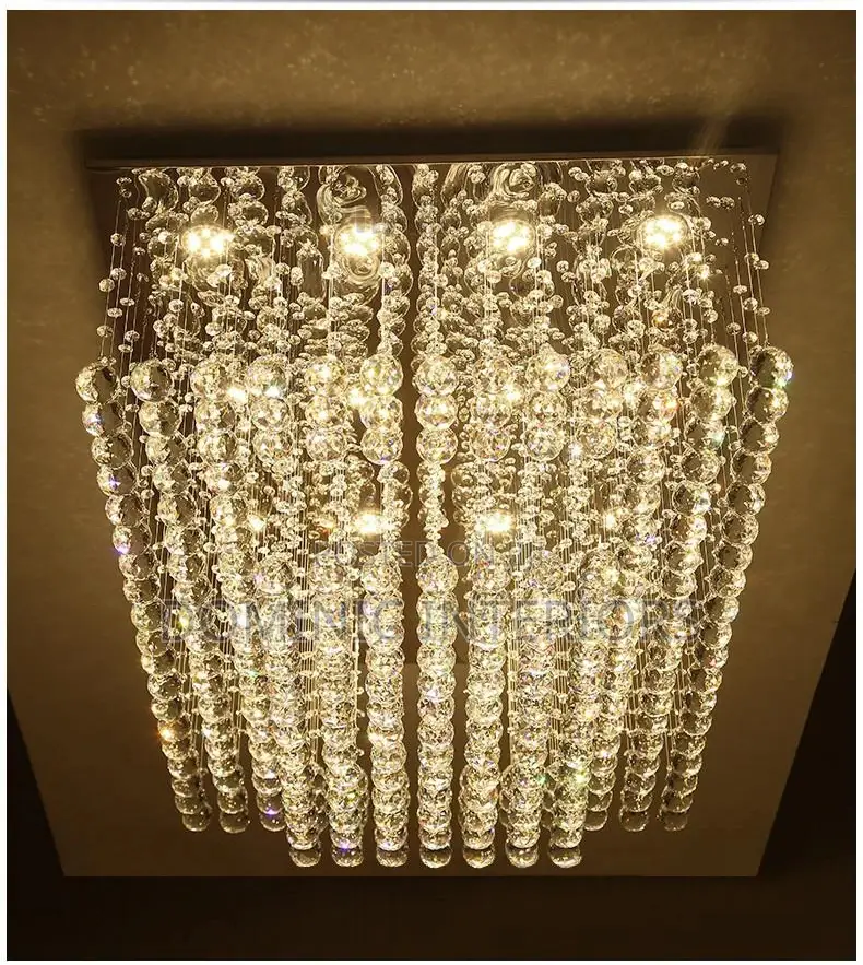 Crystal Raindrop Rectangle Lamp Fixtures