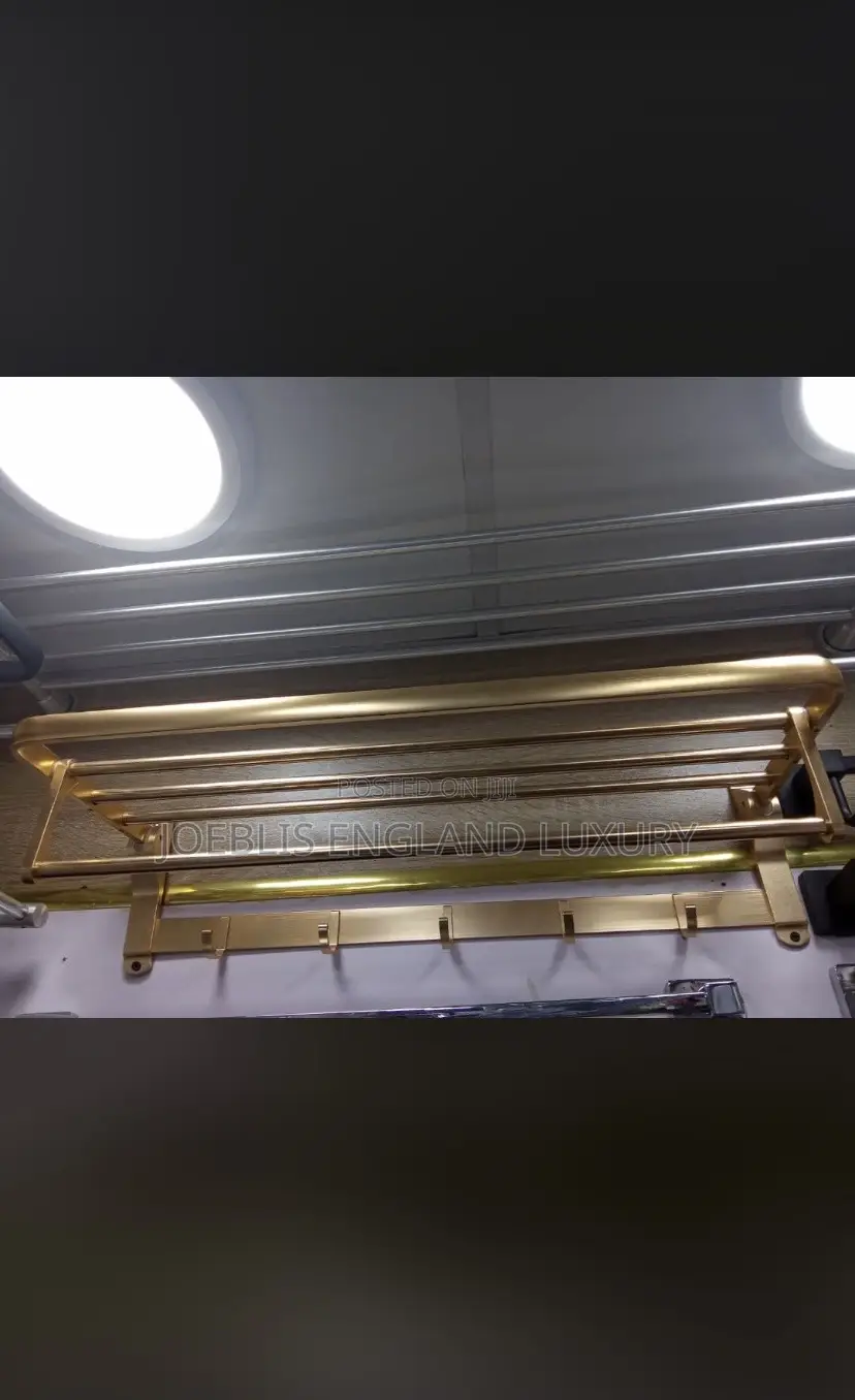 Multiple Towel Rail Gold Color