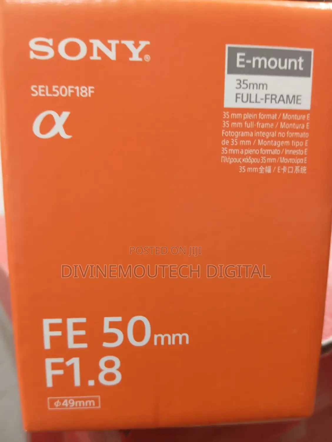 Sony A Lens 50mm F1.8 Brand New, E Mount