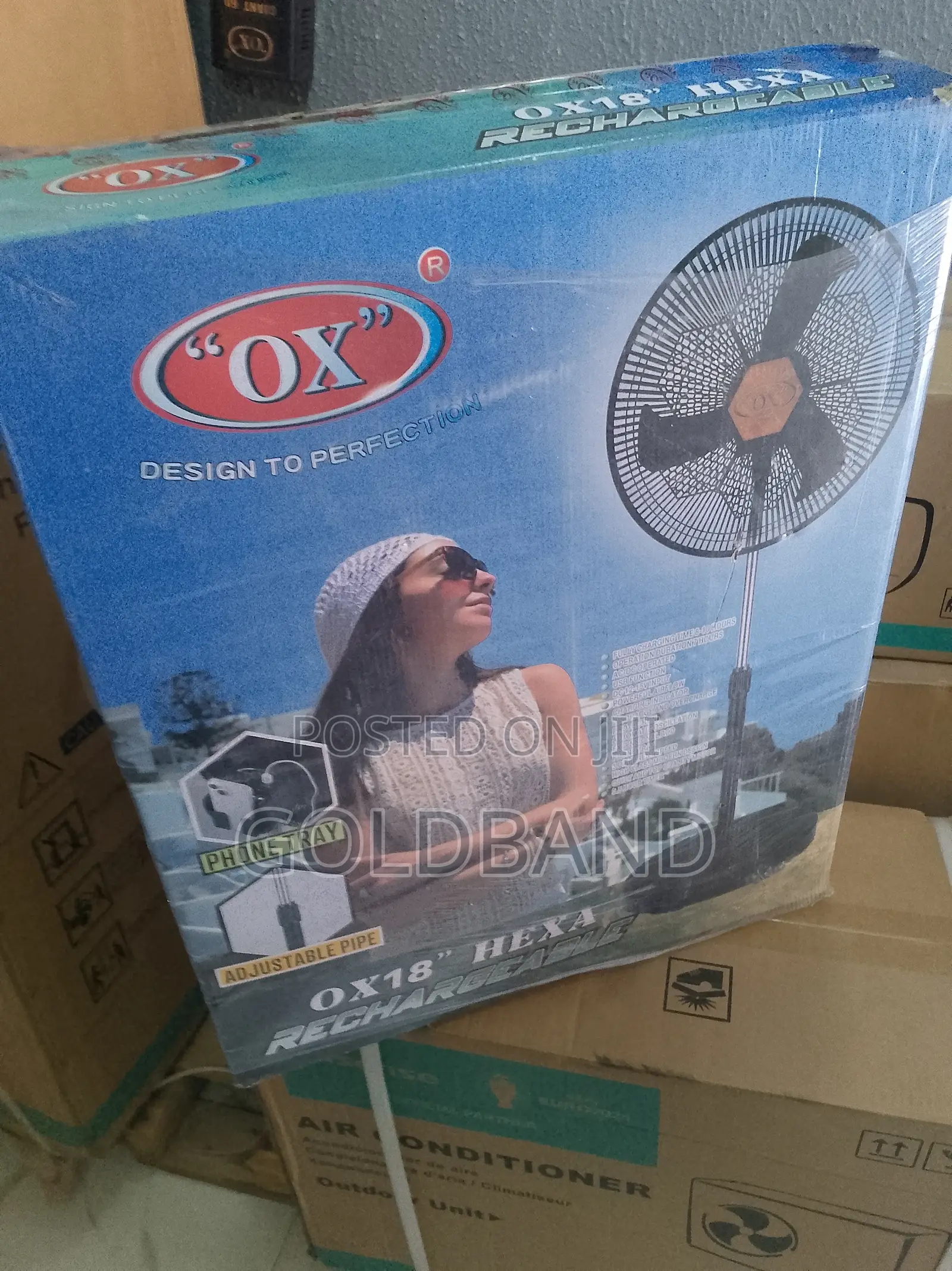 New Bestselling OX Hexa Rechargeable Standing Fan