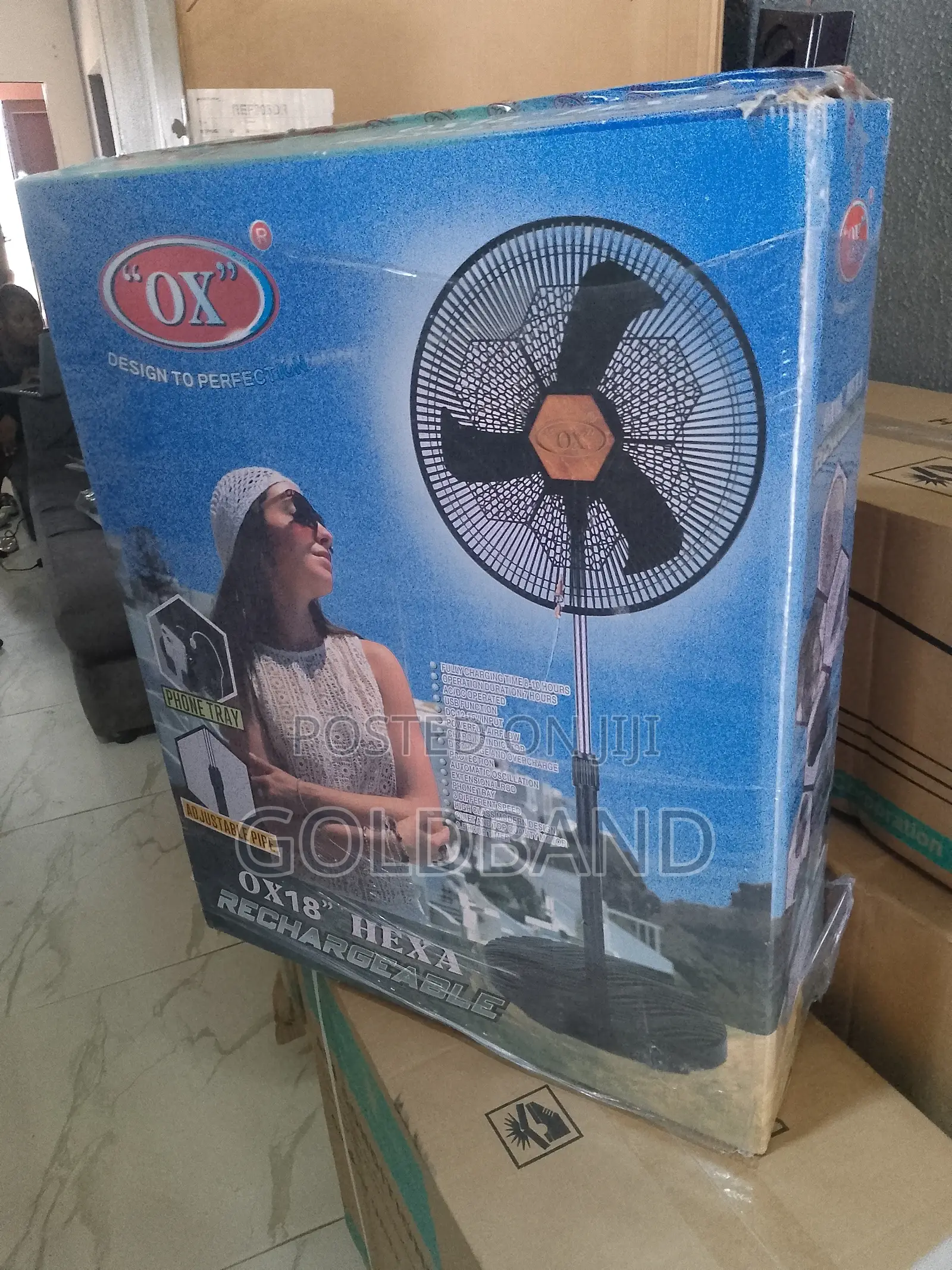 Best Quality OX Hexa Rechargeable Standing Fan