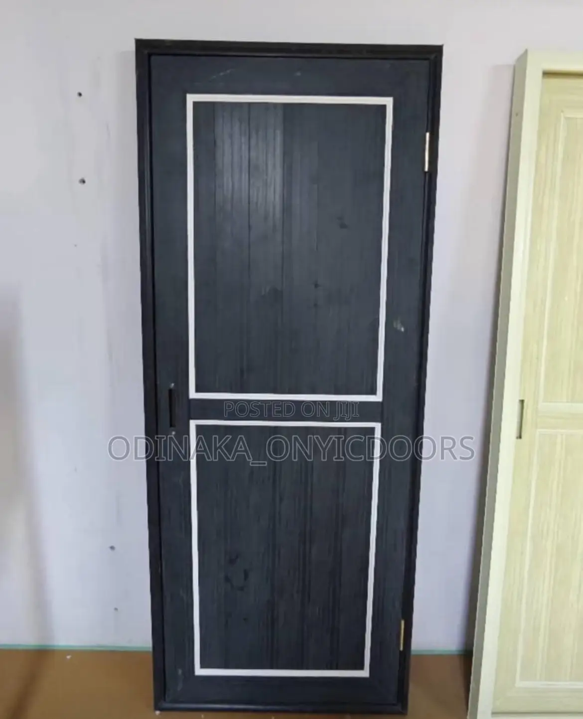 2100mm by 750mm PVC Door Black(With Glass and Without Glass