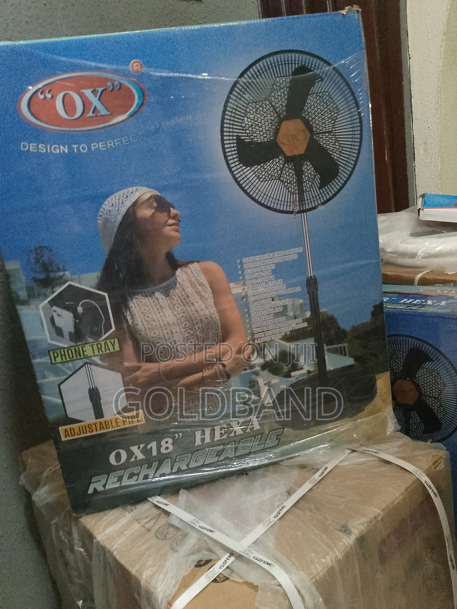 Best OX 18 Inches Hexa Rechargeable Standing Fan