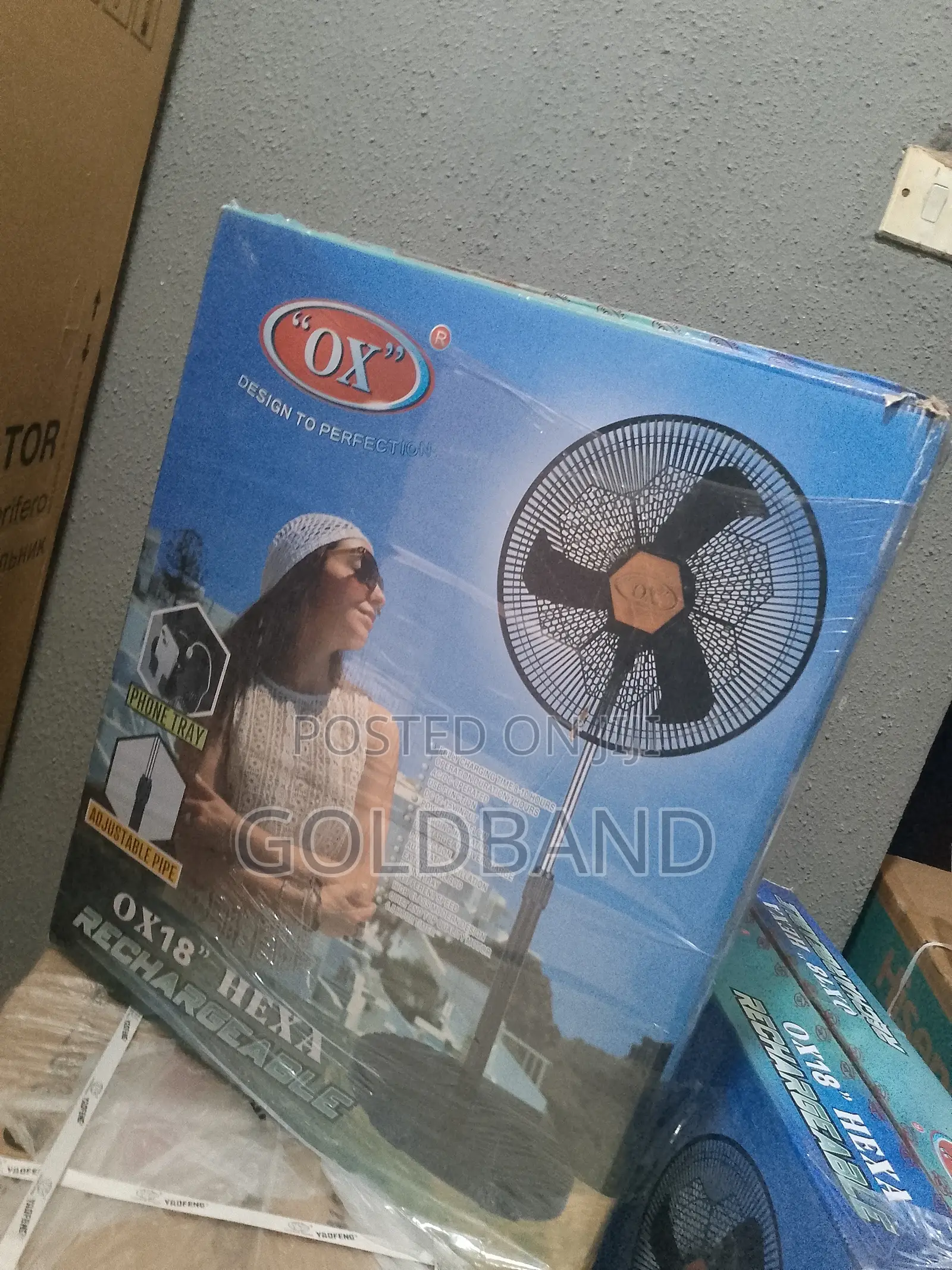 Lasting OX 18 Inches Hexa Rechargeable Standing Fan