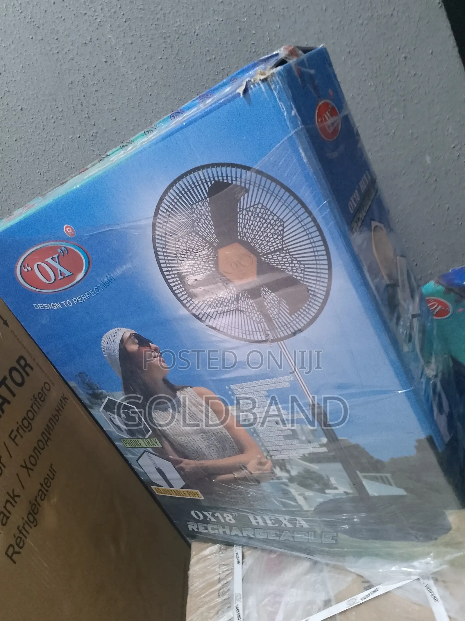 Brand New OX Hexa Rechargeable Standing Fan- 18 Inches