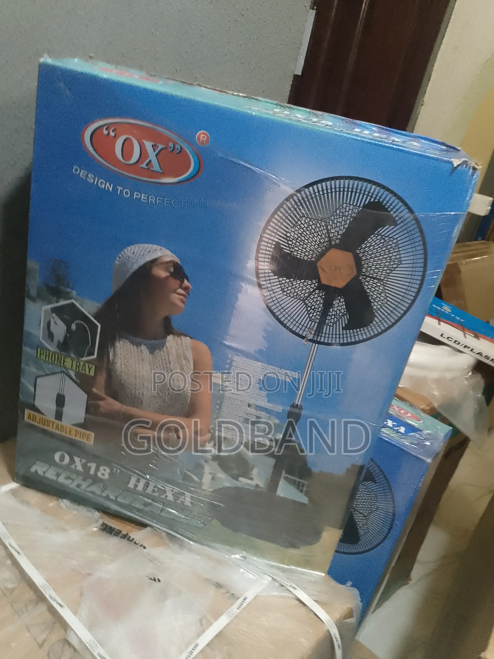 Affordable OX Hexa Rechargeable Standing Fan- 18 Inches