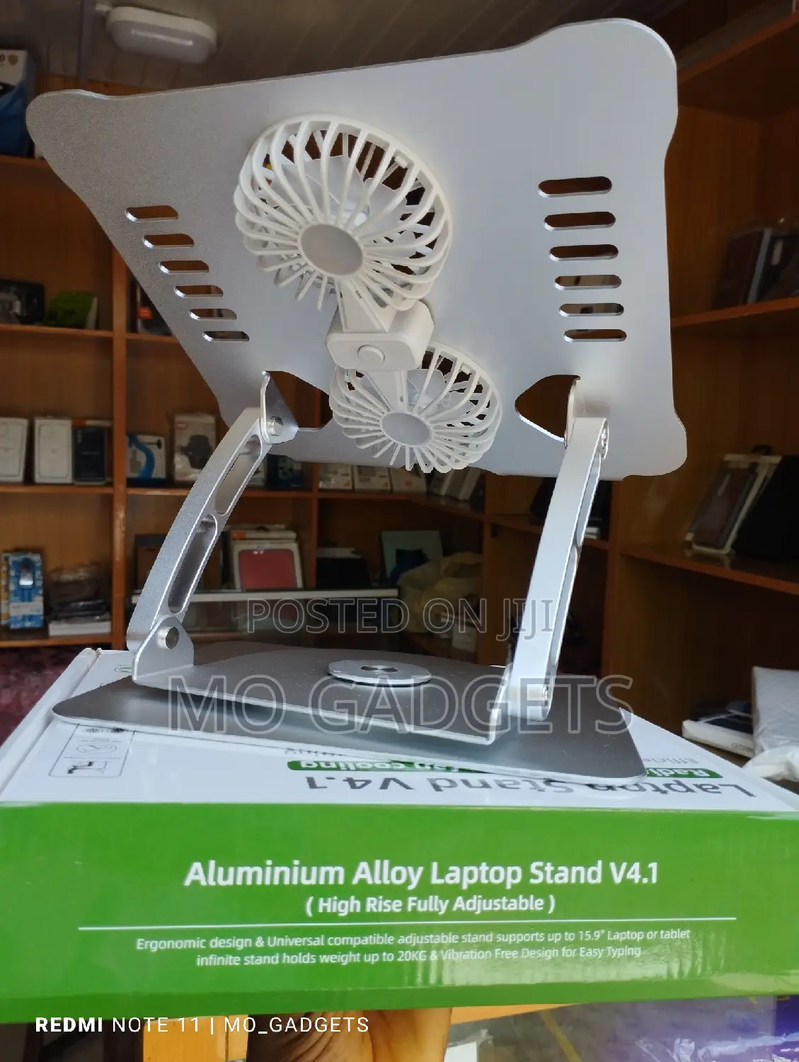 Adjustable 360°Laptop Stand With Coolingfan and Led Lights
