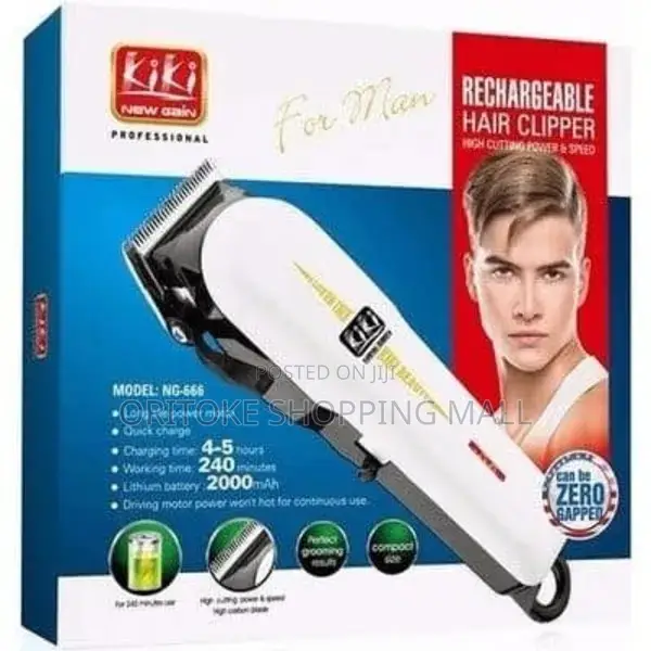 Kiki Rechargeable Cordless Digital Clipper Ng-777 - 2000mah