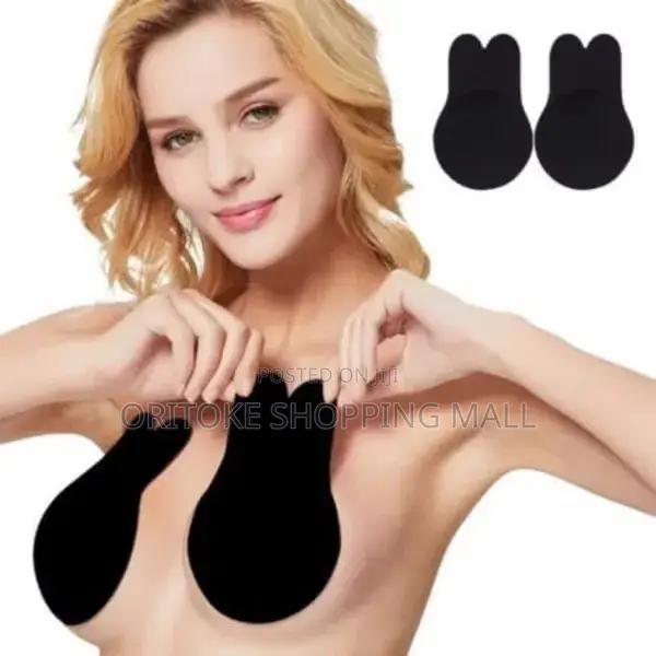 Invisible Silicone Push Up Bra - Black