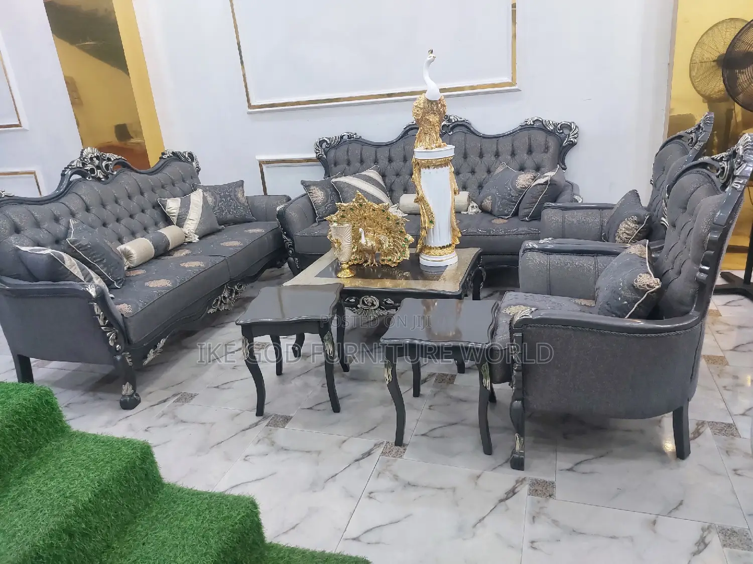 High Quality 8seater Imported Turkish Royal Fabric Sofa Chai