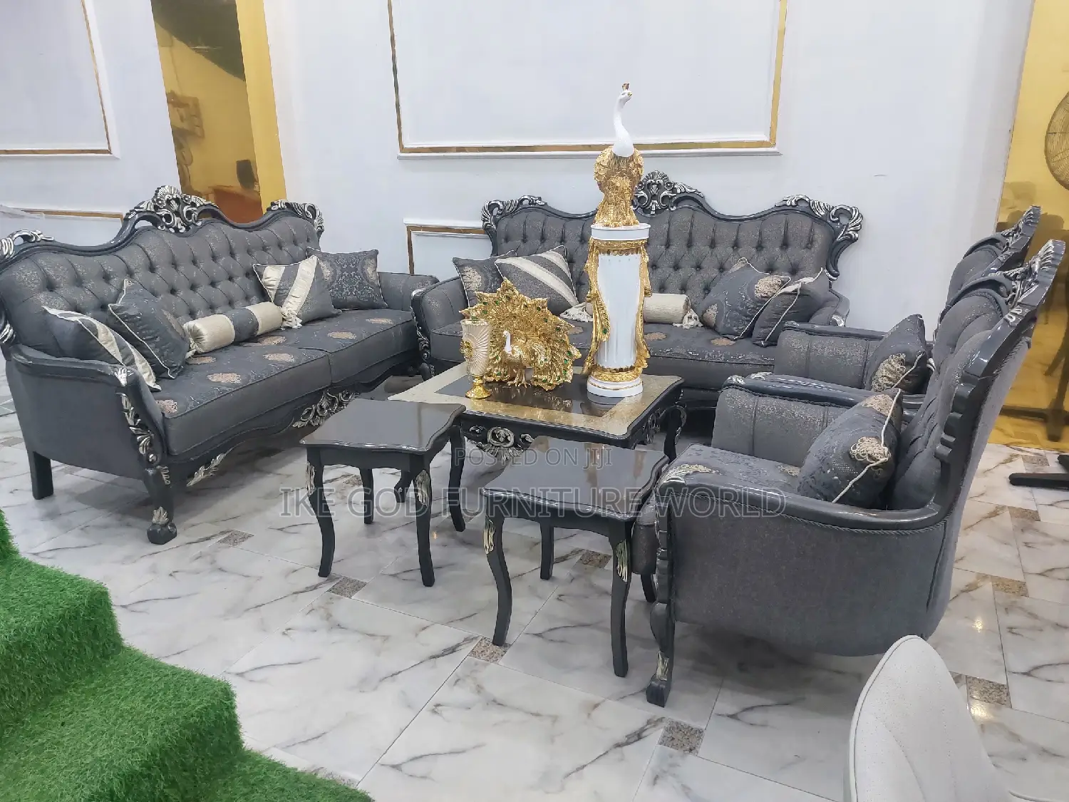 High Quality 8seater Imported Turkish Royal Fabric Sofa Chai