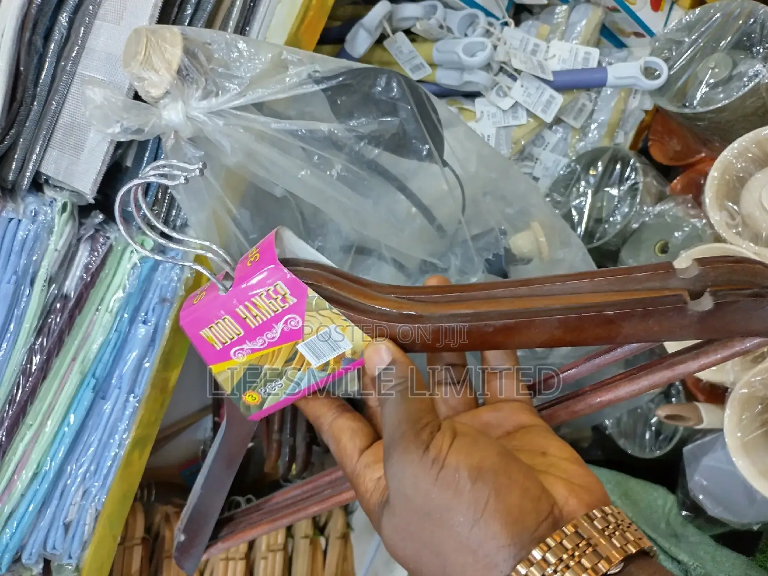 Brown Wooden Clothes Hanger 3pcs