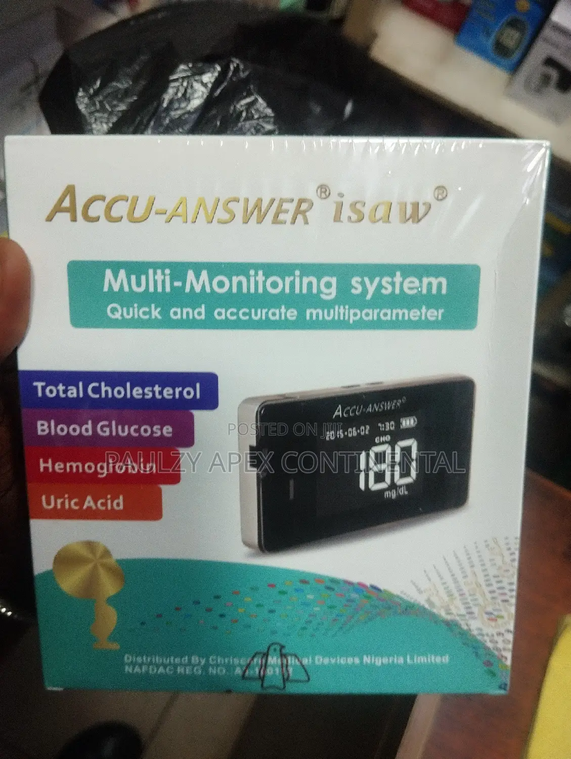 Cholesterol, Blood Glucose, Hemoglobin And Uric Acid Machine