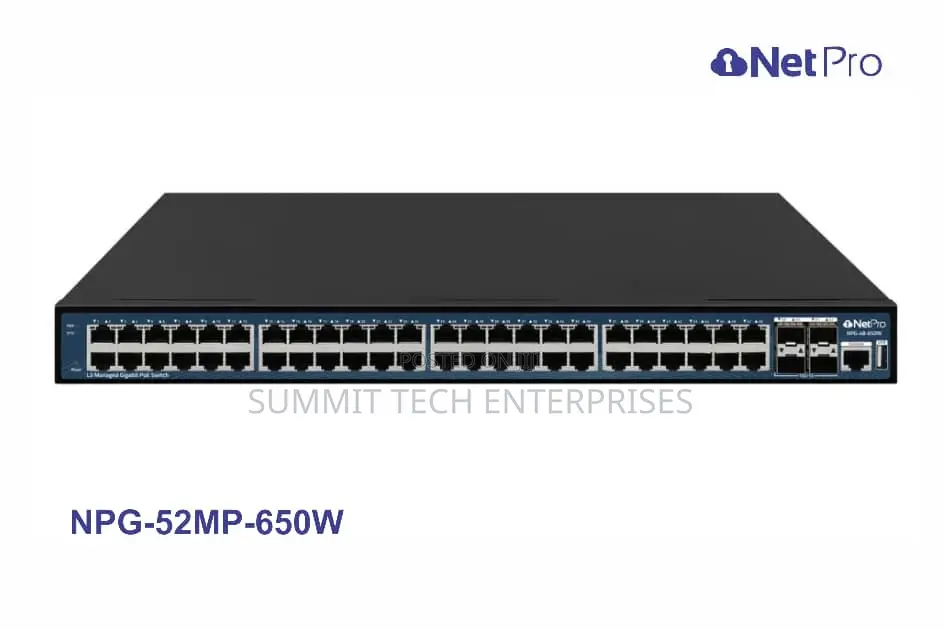Netpro – NPG-52MP-400W 52-Port 10G L3 Managed Intelligent Et