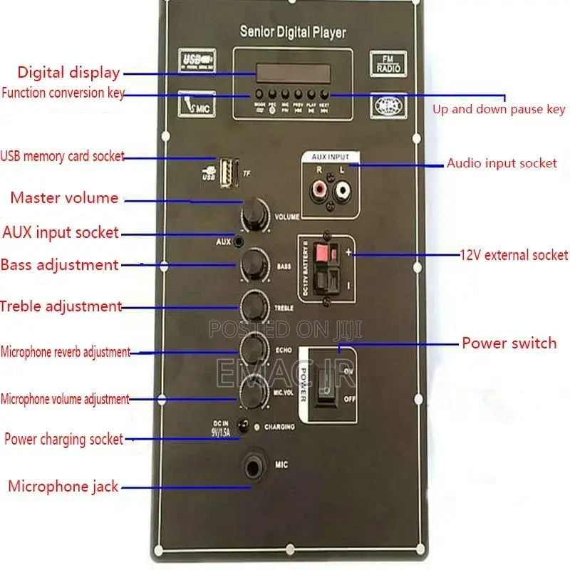 9v Digital Bluetooth Stereo Amplifier Board