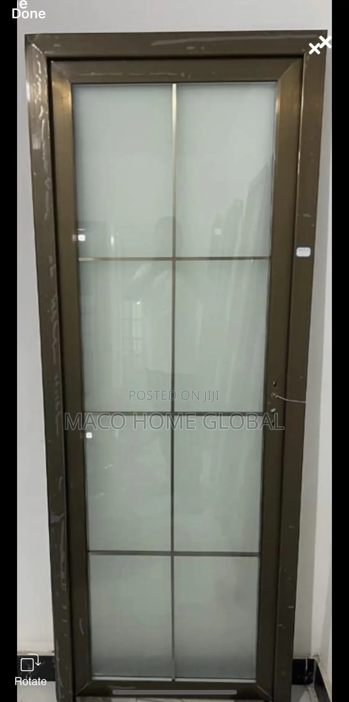 Pure Aluminum Toilet Full Glass Door Double Glass