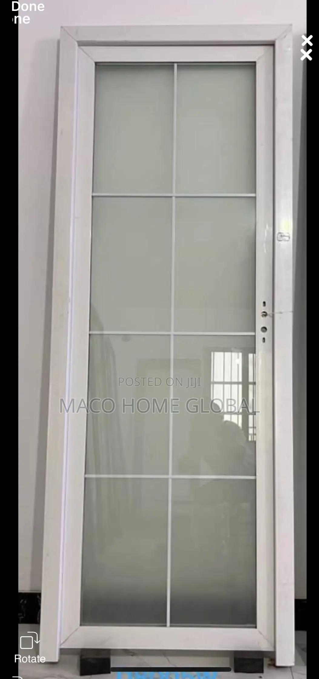 Pure Aluminum Toilet Full Glass Door Double Glass