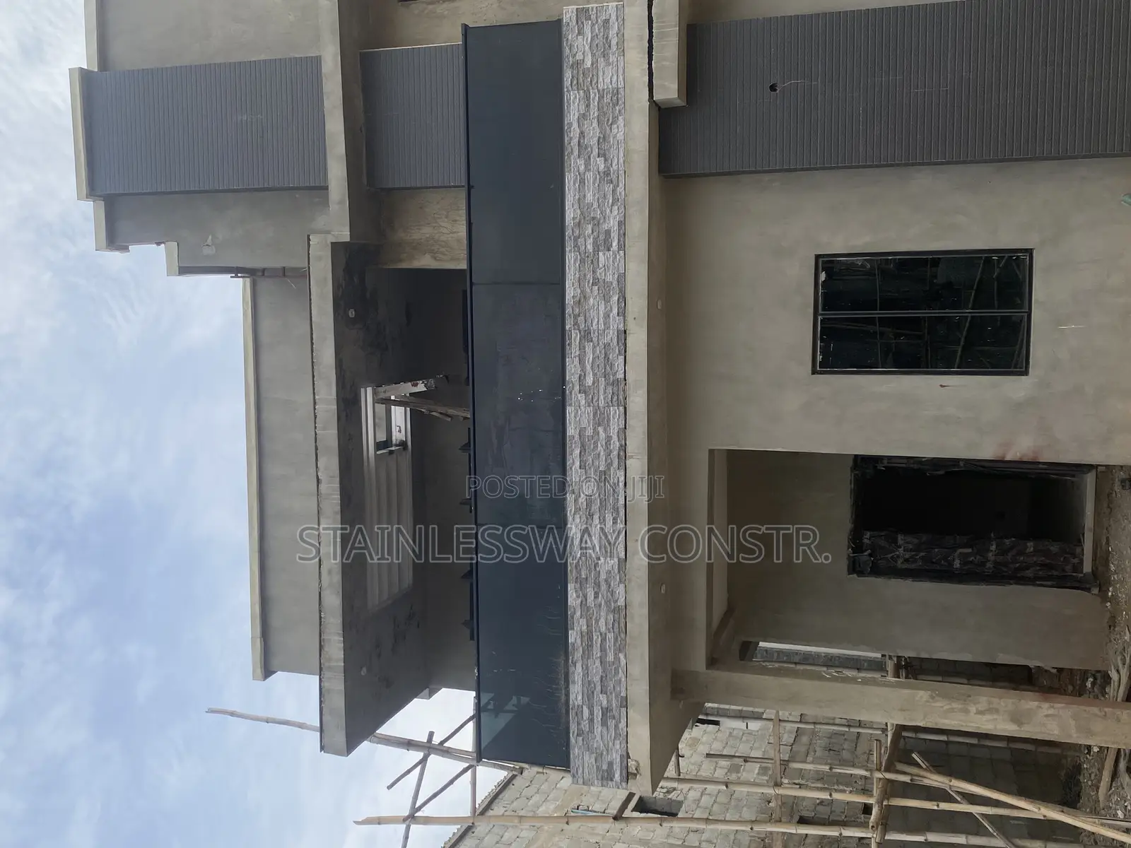 Dark Grey Glass Balcony Based Railing