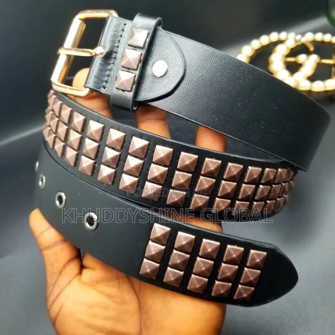 Fashion Rivet Iron Leather Quality Belts