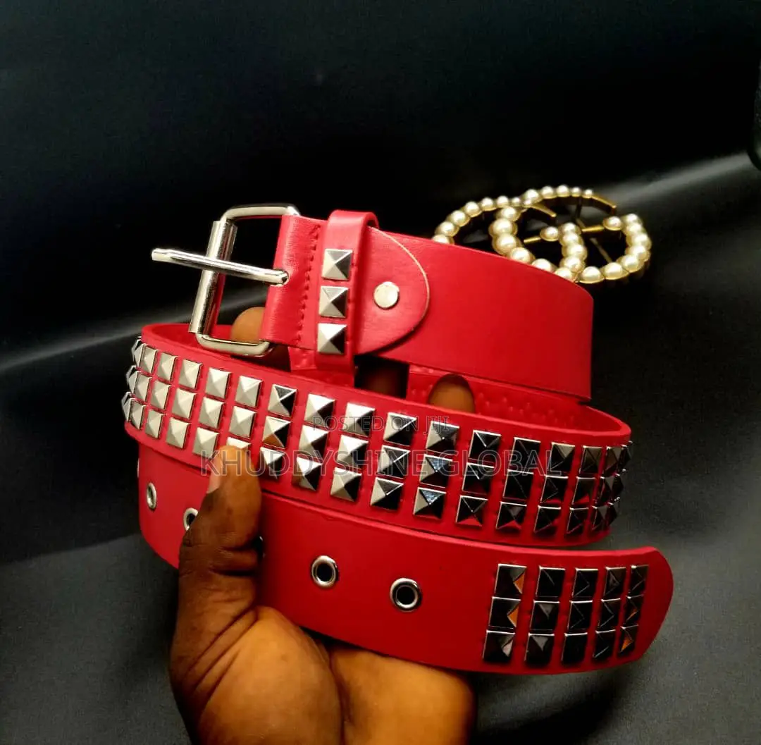 Fashion Rivet Iron Leather Quality Belts