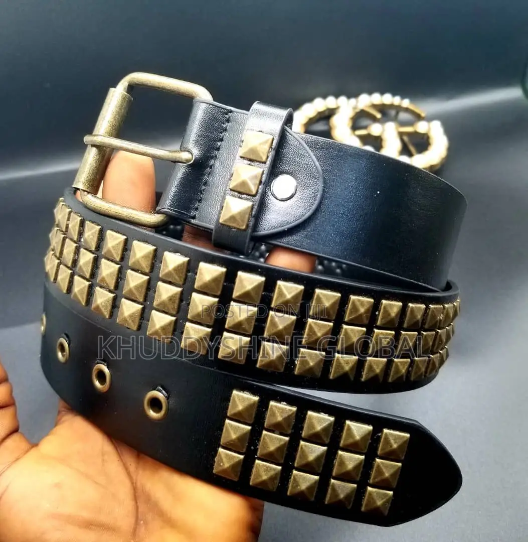 Fashion Rivet Iron Leather Quality Belts