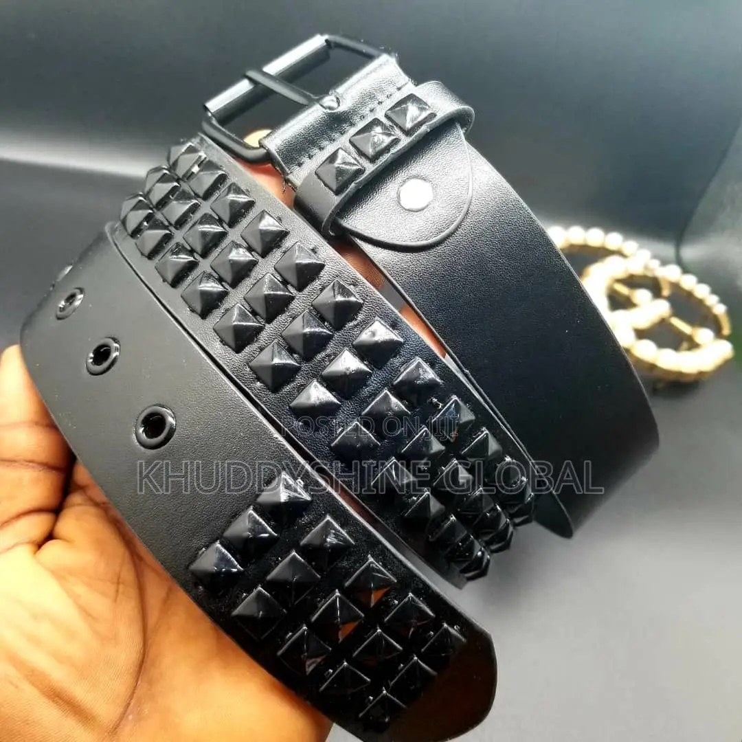 Fashion Rivet Iron Leather Quality Belts