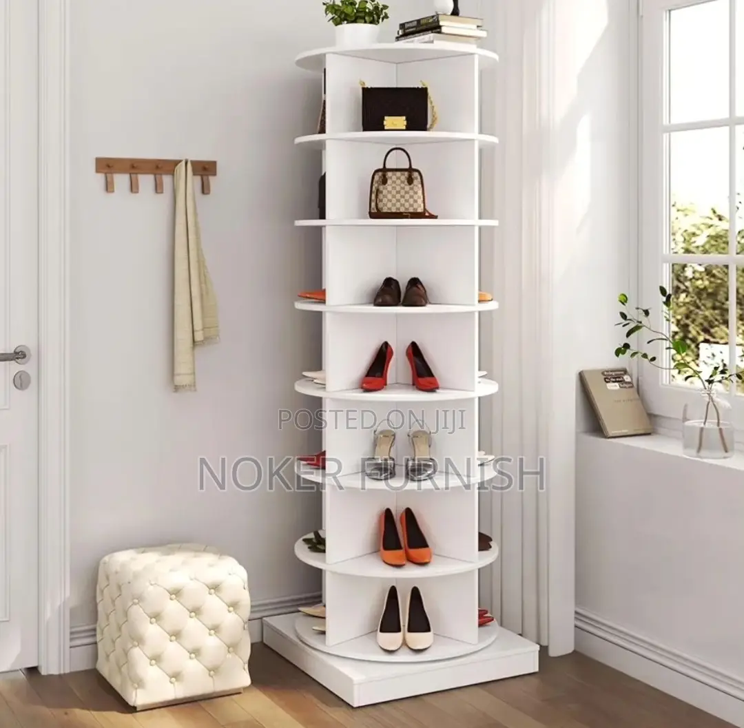 Rotation Shoe Rack With Bangs