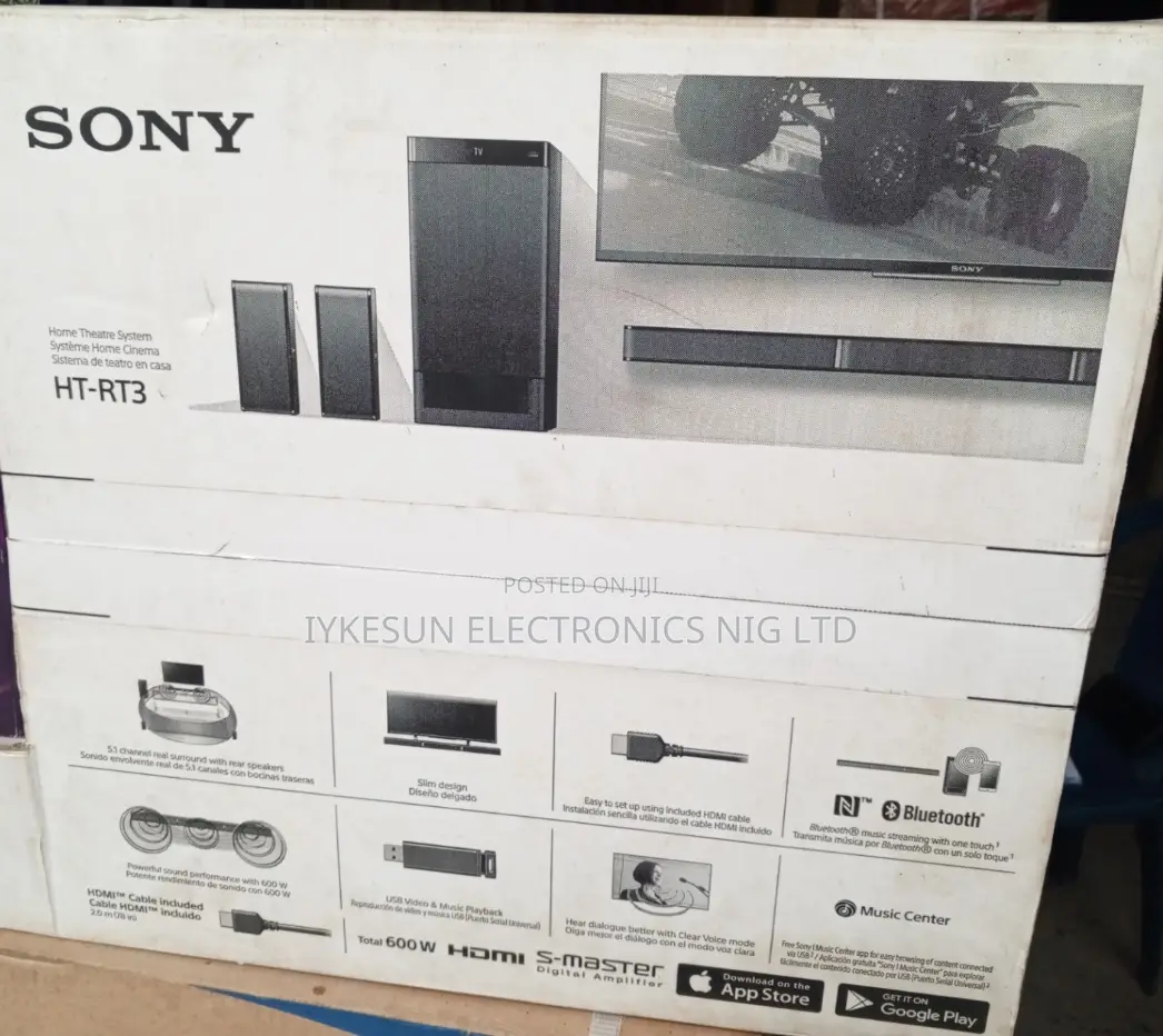 Original SONY HT-RT3 Sandbar Home Theater 600 Watts 5.1 Ch
