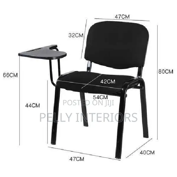 Student Office Chair With Writing Pad