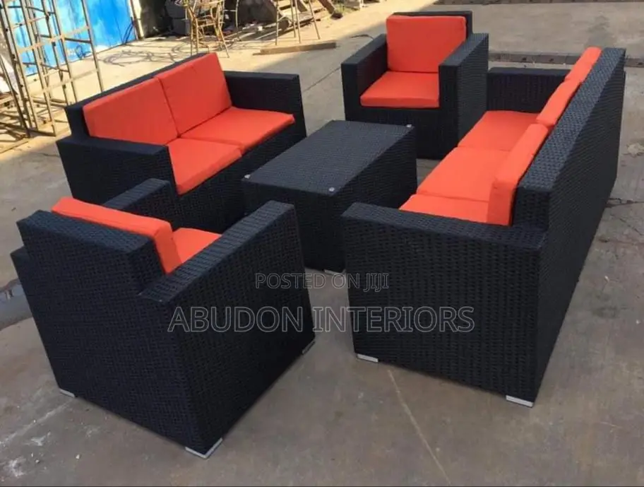 7 Seaters Red and Black Chairs