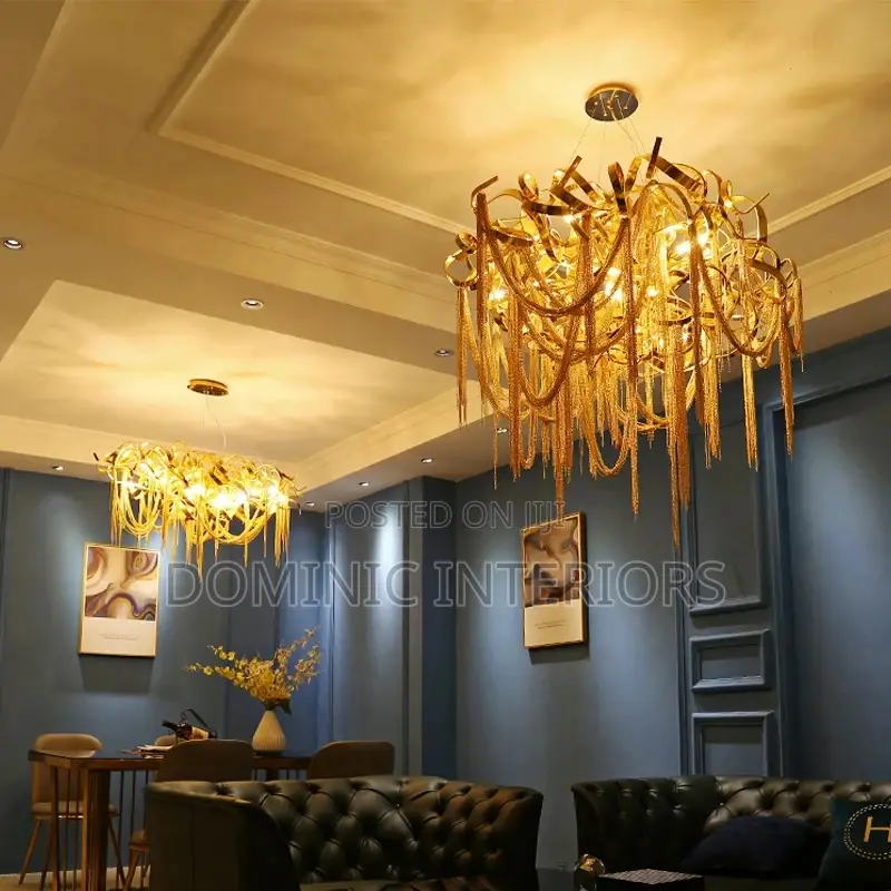Led Golden Luster Tassel Lighting