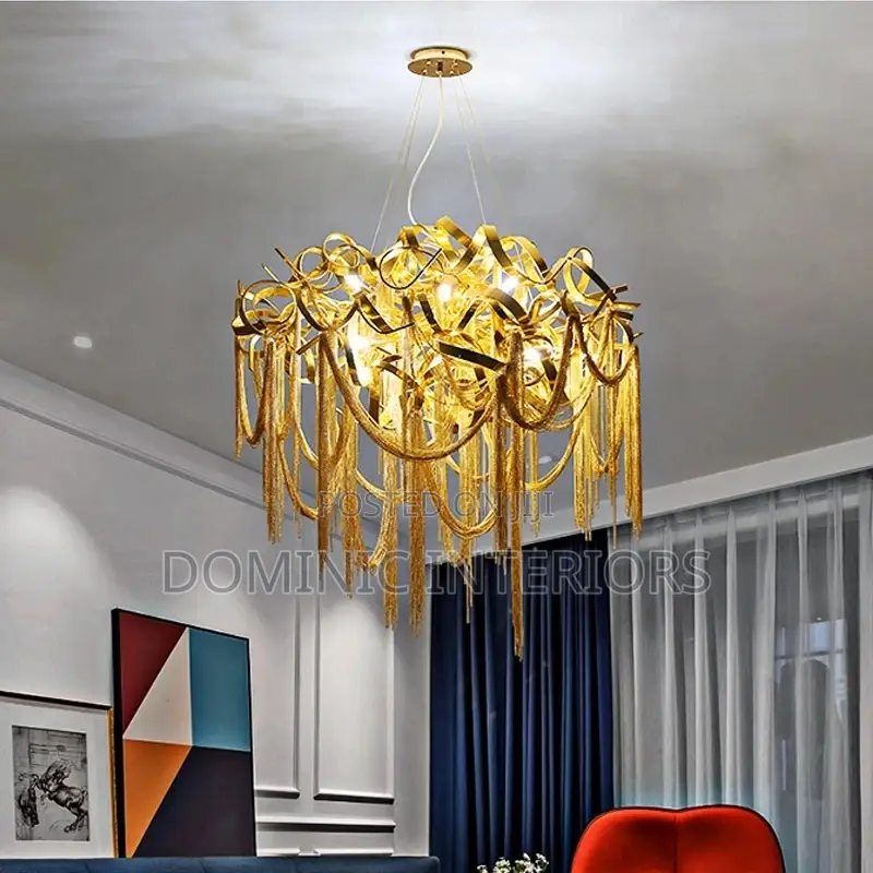Led Golden Luster Tassel Lighting