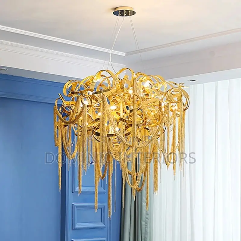 Led Golden Luster Tassel Lighting