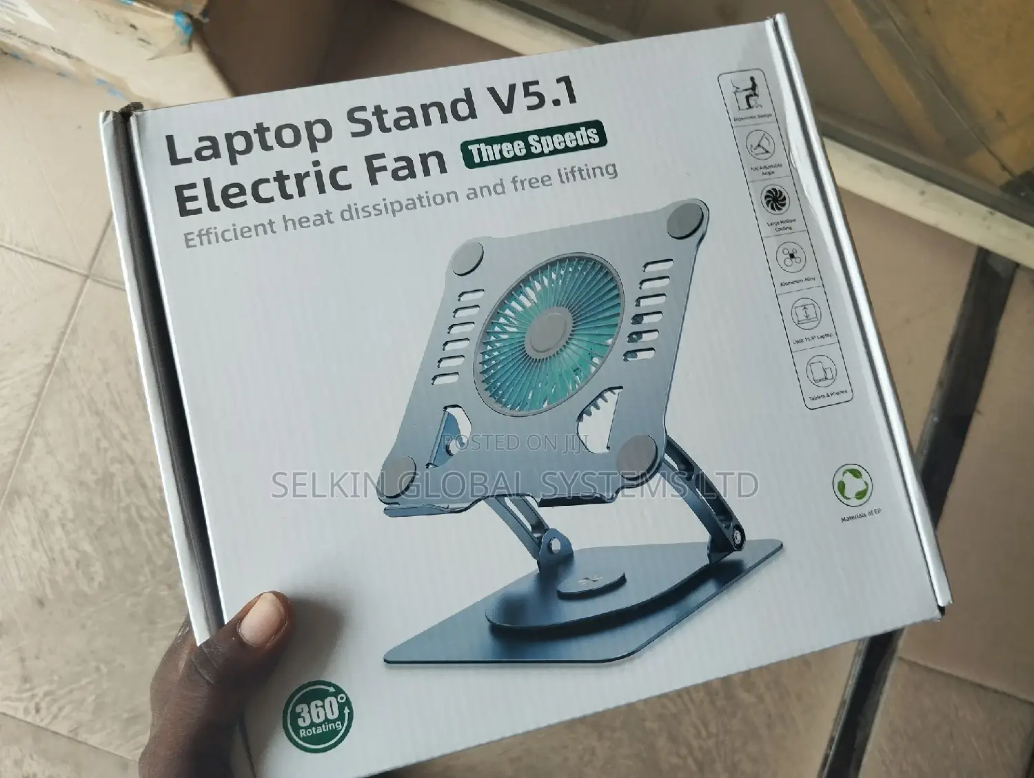 Aluminum Laptop Stand Portable Cooling Fan Lift Radiator
