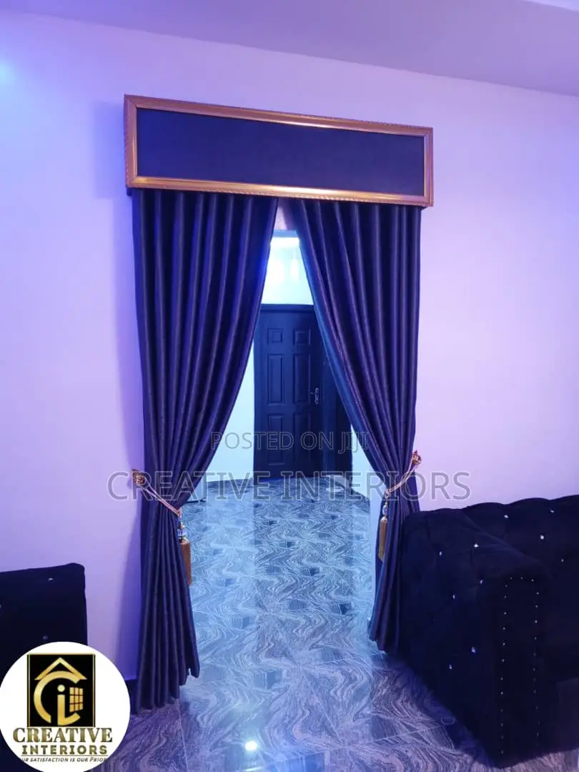 Quality Turkish Curtains With Board Design (₦4600 Per Yard)