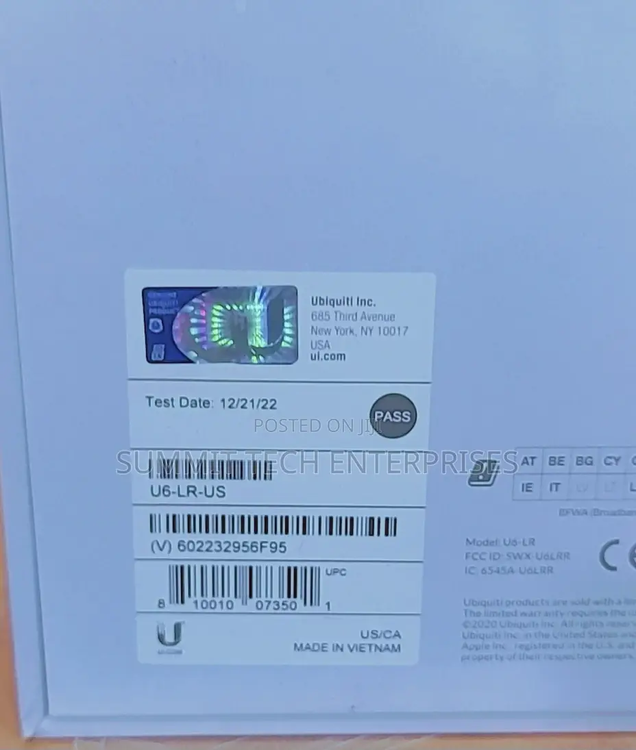 Ubiquiti U6-Lr | Unifi Long Range Wifi6 Access Point