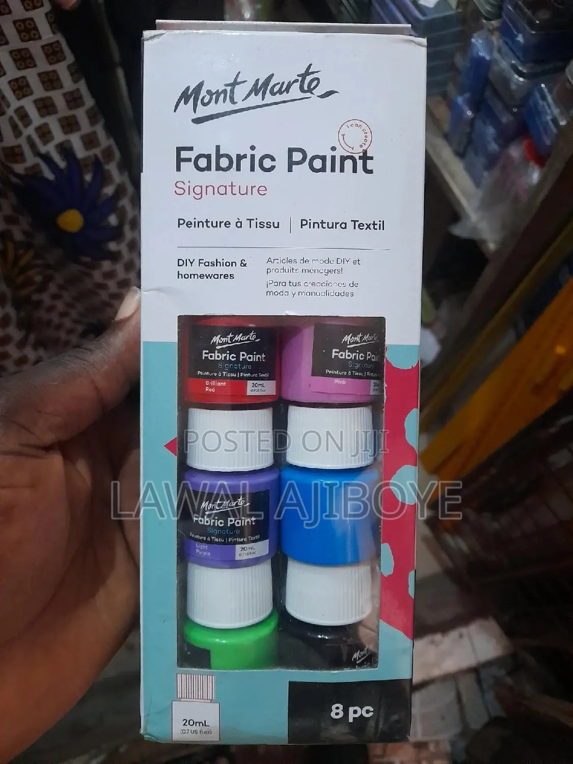 25ml Professional Fabric Colours Paint Non Toxic 6 Colors