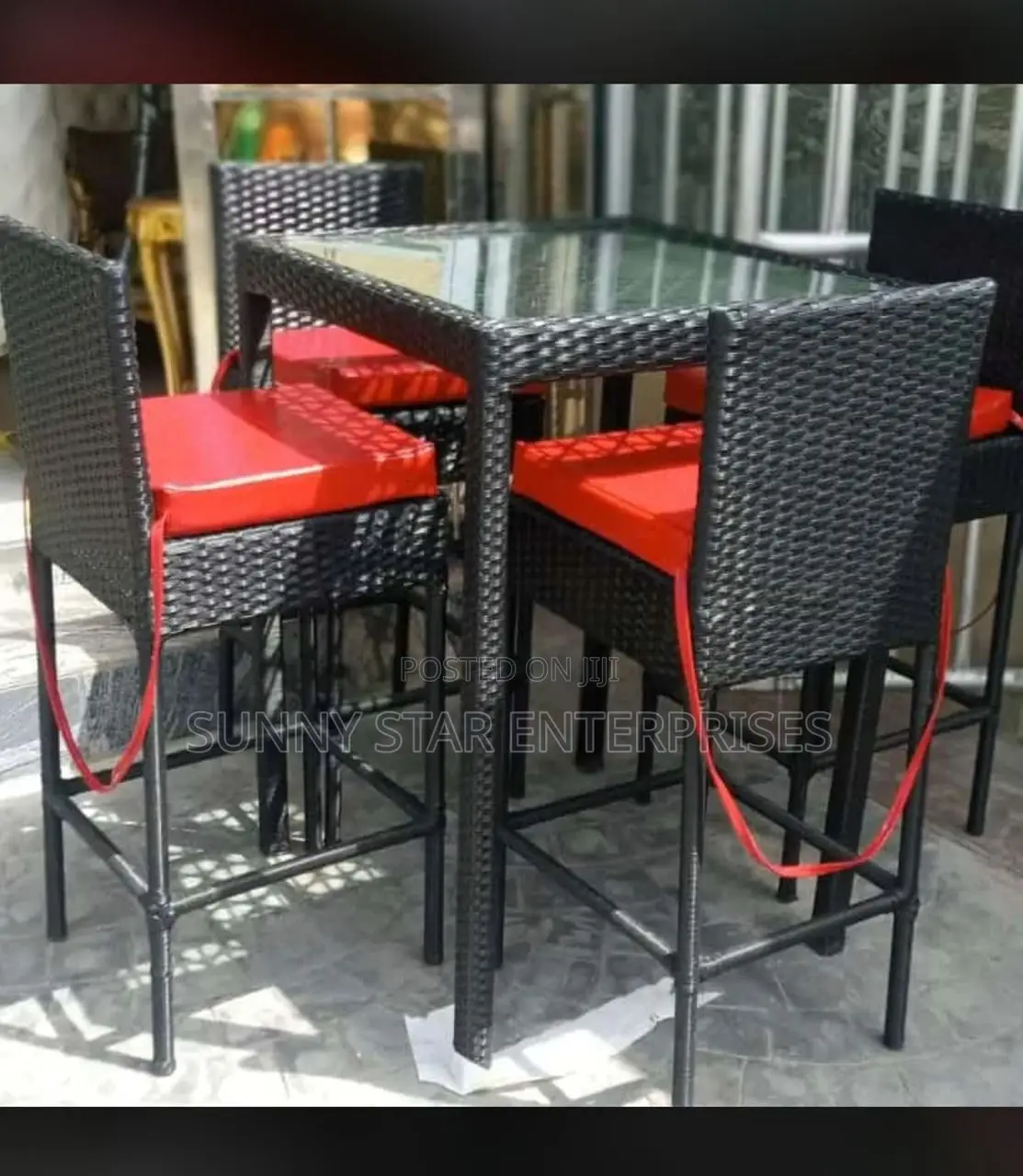 Quality Executive Cane Bar Stools and Table for Hotels, Bars