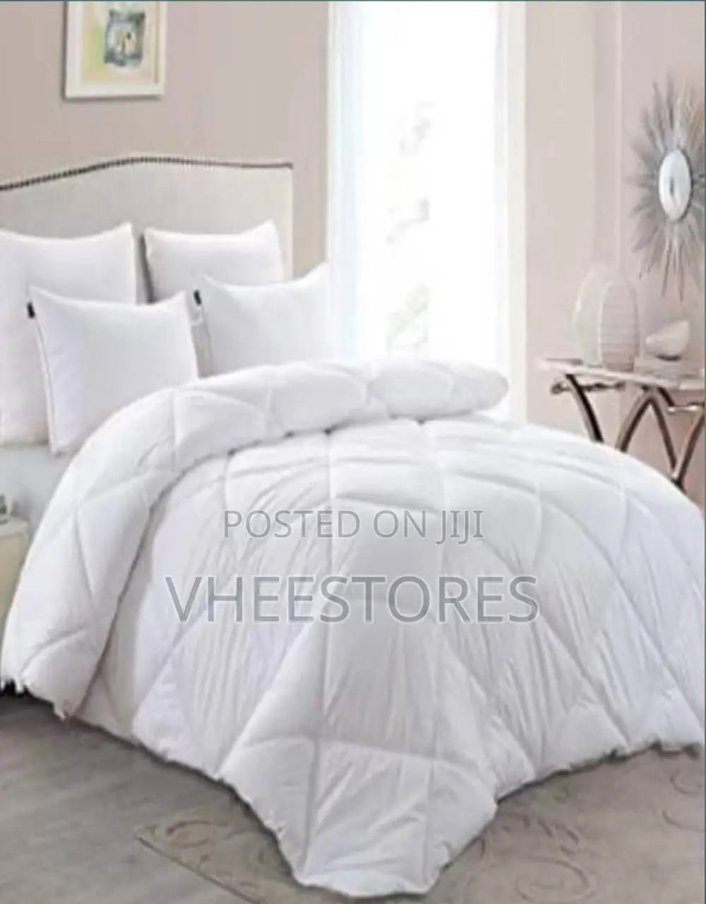 Quality White Colour Duvet and Bedsheet With Pillowcases