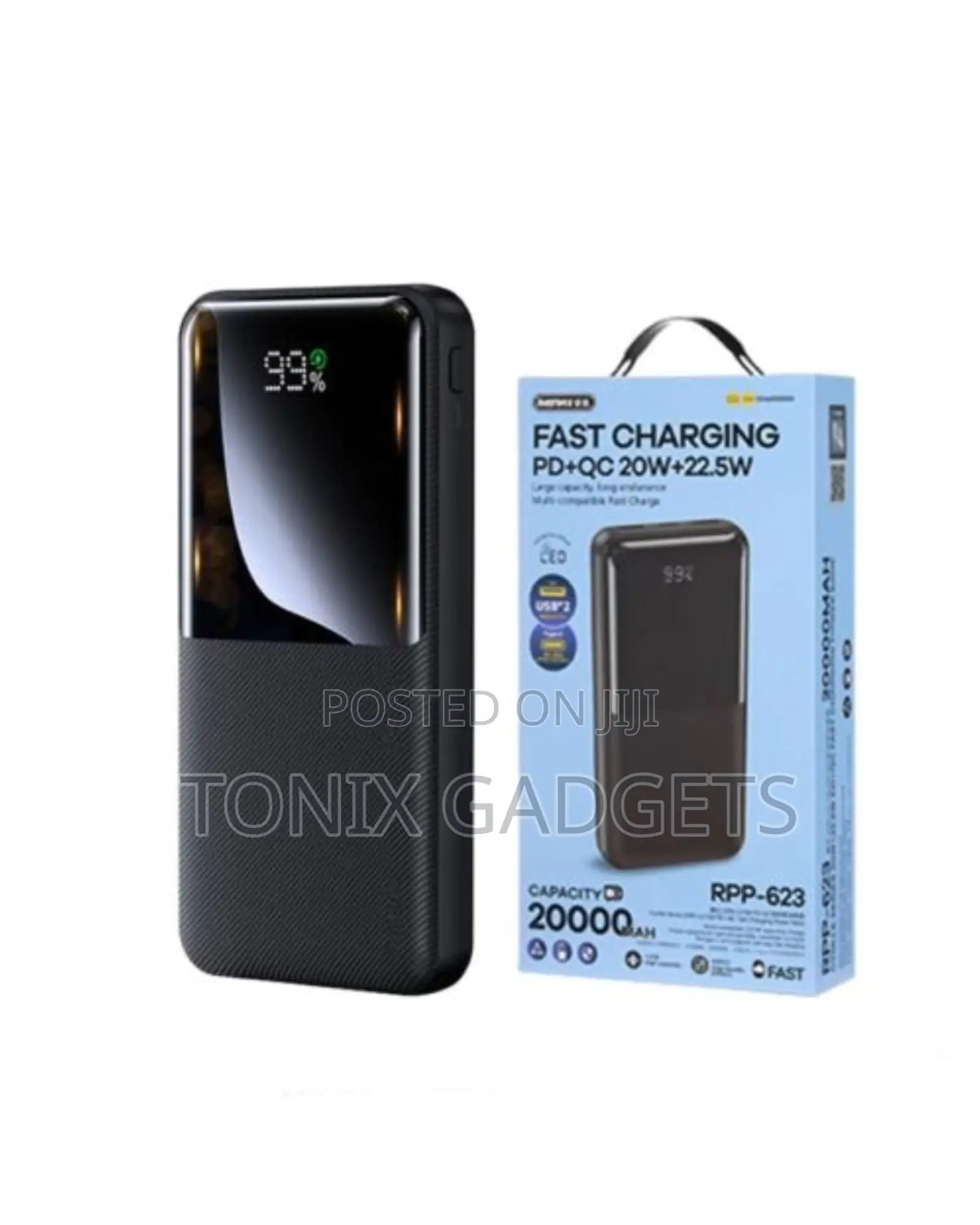 Remax External Fast Charging Powerbank - 20000mah (Rpp-623)