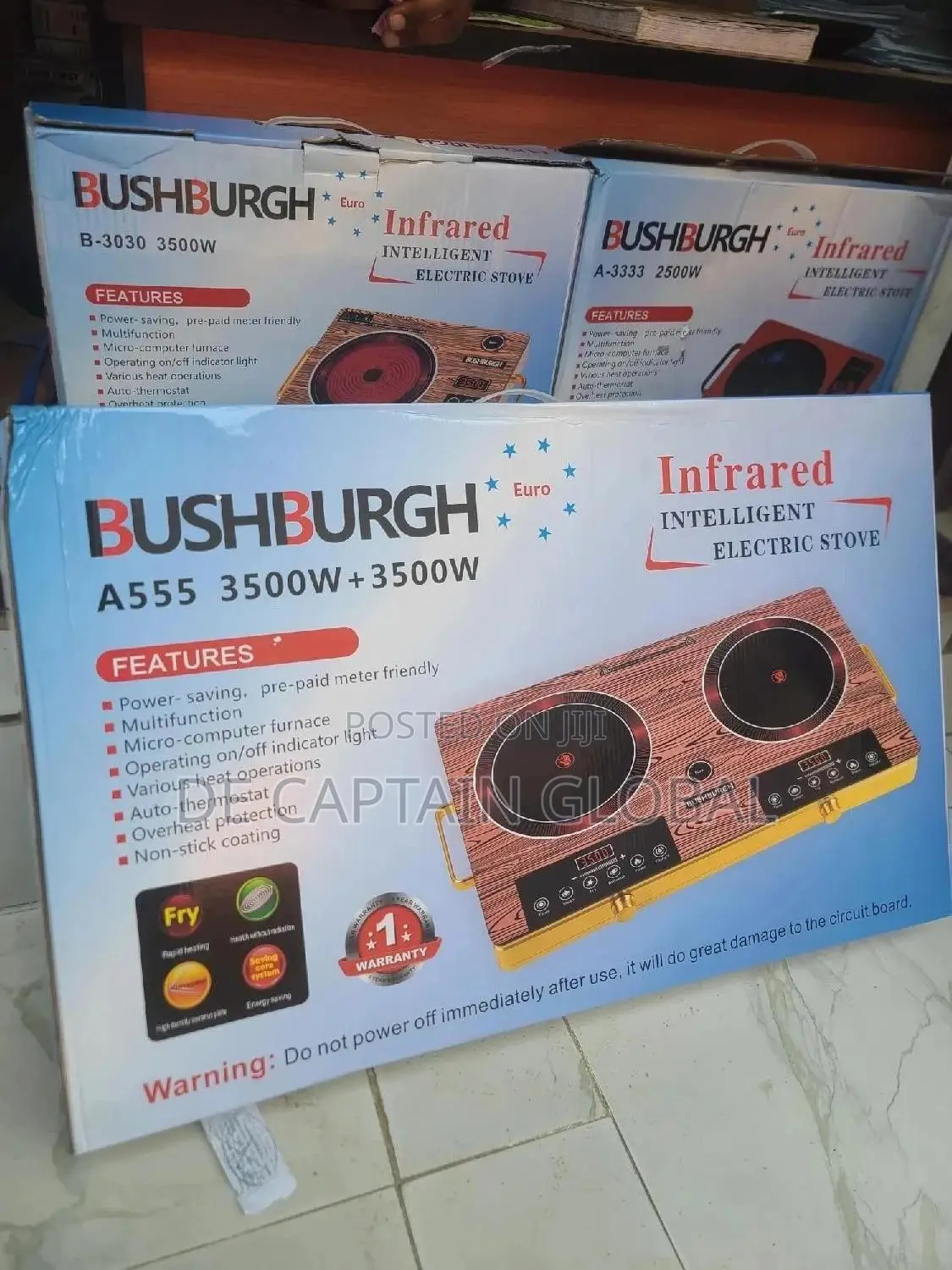 Intelligent Infrared Double Electric Stove - 3500W × 2