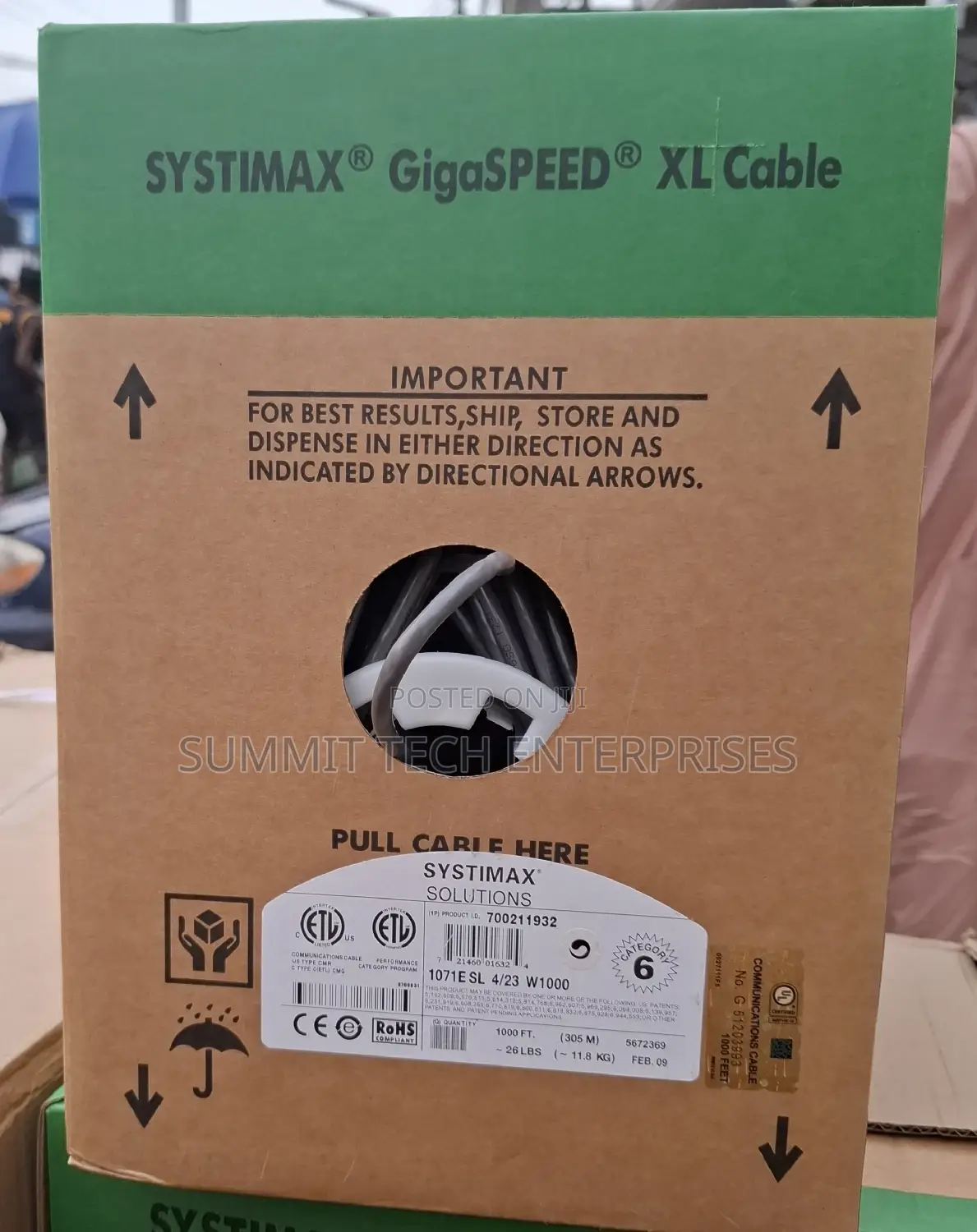 Systimax Cat6 Utp Cable 305m 100% Copper