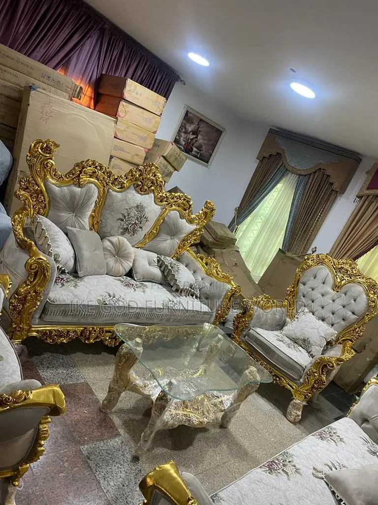 8seater Imported High Classic Turkish Royal Fabric Sofa Chai