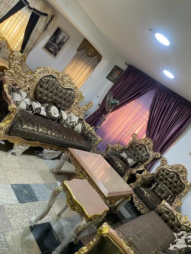 8seater High Classic Turkish Royal Fabric Sofa Chair
