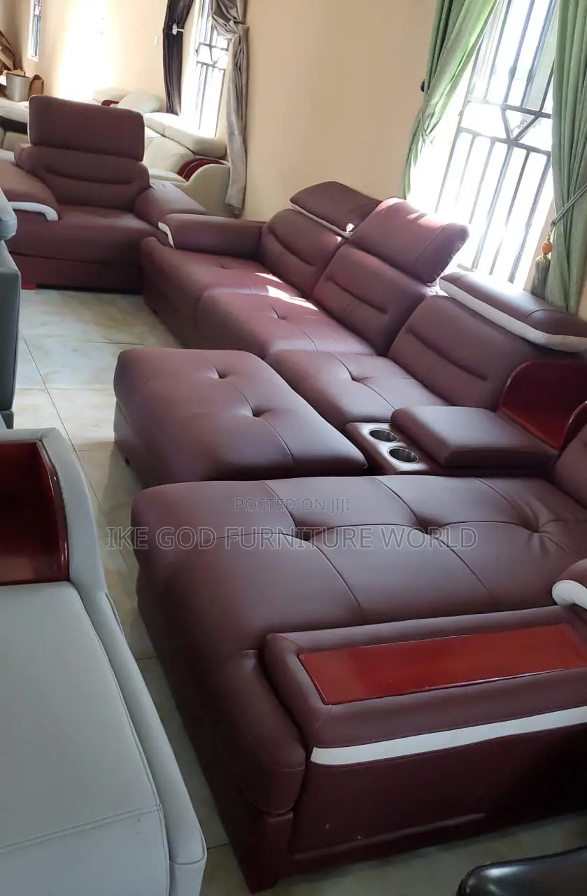 Imported L Form Leather Sofa Chair Quality Leather With