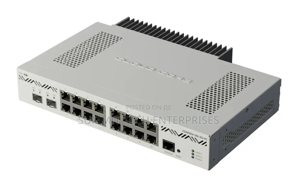 Mikrotik Ccr2004-16g-2s+ | 16x Gigabit Ethernet Ports, 2x10g